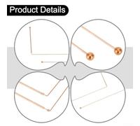 2PCS 99.9% Pure Copper Dowsing Rods for Water Detection, Treasure Hunting and Mineral Locating, 4.92 in Handle with 12 in Length, Portable Search Tools