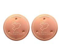2Pcs 99.99% Bird Bath Copper Disk, Bird Bath Bowl, Feeders With Triple-Point Supports, 0.6mm Self-Cleaning Design Water Fit For Outdoor Birdbaths, Bowl