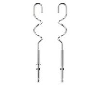2pcs 990143000 Mixer Dough Hook for Hamilton, Stainless Steel Hand Mixer Replacement Beaters Attachments Dough Hook Accessories Compatible with Hamilton Beach 62630R 62632R 62633R