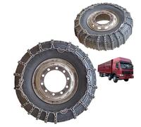 2pcs 9mm Heavy Duty Snow Tire Chains for Suv Pickup Trucks and AVT Traction Chains Manganese Skid Design for Snow,Mud,Ice and Sand Reliable Grip 9R22.5 2pcs 295/70R22.5