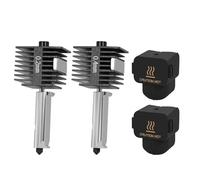 2PCS A1 Mini Hotend Kit, 3D Printer Assembled Print Head Extruder Hot End Kit Replacement Heating Block with 0.2mm and 0.4mm Hardened Steel Nozzle and Silicone Cover for Bambu Lab A1 / A1 Mini