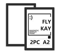 2PCS A2 Magnetic Photo Frames, Self Adhesive Magnetic Picture Diamond Painting Art Display Frame, Waterproof Clear Sign Holders for Notices, Certificate, Poster, Ads, Documents