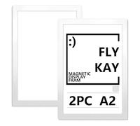 2PCS A2 Magnetic Photo Frames, Self Adhesive Magnetic Picture Diamond Painting Art Display Frame, Waterproof Clear Sign Holders for Notices, Certificate, Poster, Ads, Documents