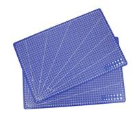 2pcs A3 PVC Craft Cutting Mat Blue Self Healing Surface for Crafters | 45.5x30.3x0.1cm Single-Sided Scale, Reusable Desktop Protector for Fabric Workbench Projects