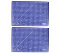 2pcs A3 PVC Cutting Mat with Scale, Self-Healing Surface for Quilters | Blue Anti-Slip Design, Easy-To-Read Markings, Suitable for Fabric Work on Sewing Tables and Model Building