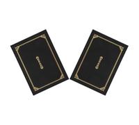 2pcs A4 Black Diploma Case Certificate Holder for Graduation Awards | Thick Paper, Reinforced Edges, Border Design, Presentation-ready for Office Display, Back to School Party