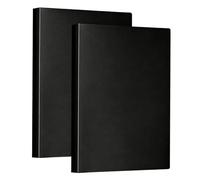 2pcs A4 Display Folder Book with Plastic Sleeves,Presentation Folder with 40 Pockets,File Organizer,Binder for Paperwork,Project,Certificate,Portfolio,Students(Black)