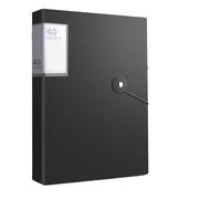 2PCS A4 File Folder Display Book Password Entry BookTransparent Insert Paper Document Organizer Bag Office School Supplies Stationery(Black)