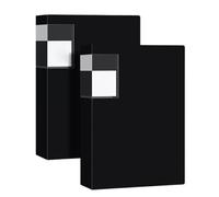 2Pcs A4 Portfolio Binder 100 Pockets Display Books Professional Document Presentation Folder Black Project for Office & School Use