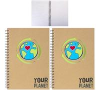 2Pcs A4 Twin Wirebound Spiral Notebook - 75 Lined Pages, Sturdy Cardboard Cover, Durable 360° Binding, School & Office Supplies, Travel Journal, Diary Planner