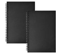 2PCS A5 Sketchbook, Spiral Bound Hardback, Blank Page Notebook, Hardcover Portrait Drawing Pad, Sketch Book for Artists, Blank Drawing Book for Painting Graffiti Journal Memos, 50 Sheets/100 Pages