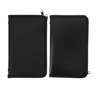 2pcs A6 Mini Expanding File Folder with Zipper, 13 Pockets for Receipts | Plastic Accordion Compartments, Standable Design, Smooth Metal Closure, Portable Drawer or Desktop Document Storage