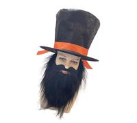 2Pcs Abrahams Lincolns Costume Set Hat With Beard Halloween Presidents Day Outfits Lincolns's Birthday Patriotic Costume Presidents Day Outfits