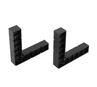 2pcs ABS 90 Degree L Shape Corner Clamp, Right Angle Corner Clamp, Precise Gluing Guide, Frame Assembly Jig, with Flat Base, for Cabinet Building, Black Plastic Tool (2 146 * 146 Right Angle Blocks)