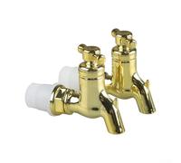 2PCS ABS Beverage Tap for Drink Dispenser Stations, Designed for Frequent Use in Catering, Hospitality and Retail Settings (Gold)