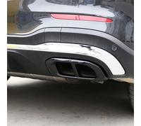 2pcs ABS Car Tail Muffler Exhaust Pipe Output Cover Parts For Mercedes Benz GLE 350 GLE 450 GLC GLS W167 X253 X167 2020-2022,Black