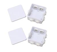 2PCS ABS Plastic Electrical Junction Box with Reserved Hole IP55 Waterproof Dustproof Project Enclosure for Wiring Equipment Connections