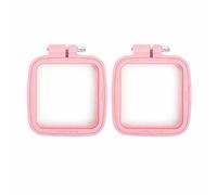 2Pcs ABS Plastic Embroidery Hoopes,Square Embroidery Hoopes for Sewing, Needlework and Cross Stitchh(2.76in x 2.95in)