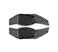 2pcs ABS Steering Wheel Shifter Extension Shift Paddle Trim Cover Carbon Fiber Black, For Audi S3 2015-2017