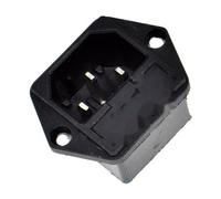 2PCS AC-04 15A AC250V 2 in 1 AC Power Supply Socket Plug Adapter 3PIN Male Connector Plug With Fuse Holder