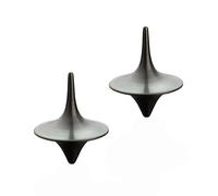2Pcs Accurate Spinning Top, Portable Precision Metal Spinner, Exquisite Perfect Balance Desktop Gyro, Vintage Totem Zinc Alloy Spinning Top