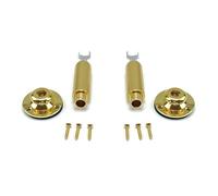 2Pcs Acoustic Electric Guitar Monophonic Endpin Socket Plug 6.35mm Guitar Strap Button Plug Socket End Pin Output Socket