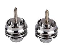 2pcs Acoustic Electric Guitar Safety Flat Head Strap Locks Chrome Plating
