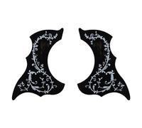 2Pcs Acoustic Guitar Pickguard Self Adhesive Scratchplate Universal Sticker for Left Right Handed 40 41 Inch Folk Guitar Black