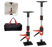 2Pcs Acrow Props, Telescopic Support Rod Capacity 150 kg, 30° Angle Adjustable Furniture Lifter Jacks, Jack Stands Plasterboard Lifter Tool 50-93 cm(21.7" - 36.6"), for Cabinets, Ceilings, Wall Panels