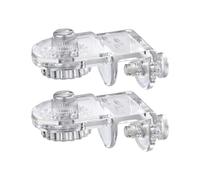 2pcs Acrylic Aquarium Lid Clips Clamps - Rimless Fish Tank Glass Cover Holders, Duraable Acrylic Support | 6mm Glass Lid Brackets, Transparent Aquarium Lid Clamps, Fish Tank Cover Accessories