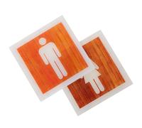 2pcs Acrylic Bathroom Sign Decoration for Door and Wall, Brown | Washroom Sign Plate, Smooth Edges and Beautiful Luster, Long-lasting Surface Fit for Shopping Centre Entry