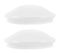 2pcs Acrylic Ceiling Fan Light Shade, 21.5cm Fitter White Round Dome | Set of Two, Even Light Diffusion, Smooth High Transparency Finish, for Flush Mount Lights and Bulbs