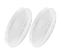 2pcs Acrylic Ceiling Fan Light Shade Cover, 21.5cm Fitter | Set of Two, White Finish with Smooth Surface, Reduces Glare and Shields Bulbs for Flush Mount Lights