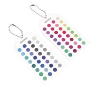 2pcs Acrylic Color Template Cards with Beaded Chain for Styling | 10x5.3x0.3cm Size, Quick Colour Comparison, Daily Use, for Makeup Artists and Fashion Stylists