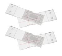 2pcs Acrylic Crack Width Gauge Ruler for Wall and Bridge Monitoring