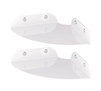 2Pcs Acrylic Floating Corner Display, Iridescent Wall Mounted Organizers, For Bathroom Kitchen Bedroom Office, Space-Saving (white)