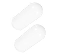 2pcs Acrylic Globe Cover Light Shade for Wall Fence Pillars 24x9x9cm | White Spherical Design, Soft Glow, Glare Reduction, Simple Fitting for Walkways, Patios and Exterior Lighting