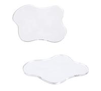 2pcs Acrylic Irregular Coasters, Clear Cloud Shape Cup Mats Transparent Irregular Shaped Coasters Coffee Cup Coaster Creative Mug Pad Ornaments for Desk Dining Table Kitchen Bar Photography