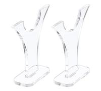 2pcs Acrylic Light Saber Display Stand, 3.5 Inch Knife Sword Display Holder Rack Fixed Blade Knife Collection for Displaying Single Knife on the Desktop Home Decoration, Clear Base