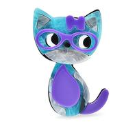 2pcs Acrylic Lovely Cat Brooches For Women Unisex 4-color Wear Glasses Cute Pet Animal Party Casual Brooch Pin Gifts