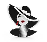 2pcs Acrylic Modern Lady Brooches For Women Unisex Wear Hat Earrings Girl Party Office Brooch Pin Gifts