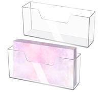 2pcs Acrylic Napkin Holder Vertical Waterproof Splashing Napkin Holder for Bathroom Paper Towel Holders Acrylic Guest Towel Holders for Table Kitchen Restaurant Cocktail Guest Towels Napkins Dispenser