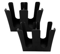 2pcs Acrylic Office Cup Holder 2 Compartment Countertop Cup Organizer