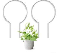 2PCS Acrylic Plant Climbing Frame Trellis, Circle Small Trellis, Hoya Pothos Plant Support for Indoor Outdoor Vines Flowers Wisteria Transparent