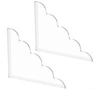 2Pcs Acrylic Shower Guard with Silicone Base, Waterproof Water Deflector for Bathtub Corner and Sink, Transparent Bath Screen Panel(Transparent)