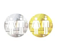 2pcs Acrylic Unisex Restroom Sign for Bars and Restaurants