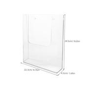 2pcs Acrylic Wall Mounted Document Rack - Office Hanging File Holder with Pre-Drilled Magazine & Brochure Display Stand for Easy Installation & File Storage Solutions