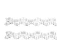 2pcs Acrylic Wavy Quilting Template for Domestic Sewing Machine | Precision Quilting, Visibility and Stable Guidance, for Home Decor Projects, Beginners and Professionals