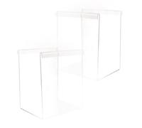 2pcs Acrylic Zipper Bag Holder Stand for Food Storage Bags, Flat Base | Drawer-friendly Storage, Hands-Free Pouring Support, Freezer Meal Prep, Kitchen Use, for Meal Preppers