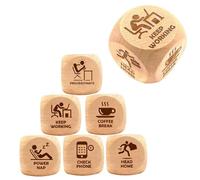 2PCS Activity Dice for Adults,Working Decision Dice,Wooden Coworker Couple Dices Gifts for Him Her Anniversary Valentines day gift for Husband Wife Boyfriend Gf Dices